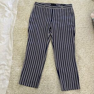 Striped Banana Republic Tailored Pants Cropped